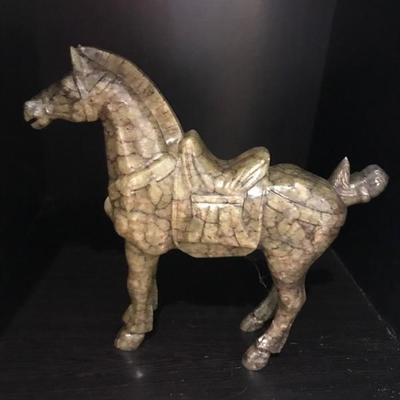 Carved jade Trojan horse $95