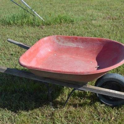 Wheelbarrow - Poly Tub - Does have a Crack in it