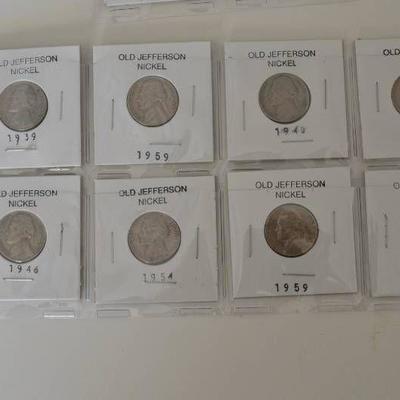 14 Old Jefferson Nickels - Various years ranging f ...