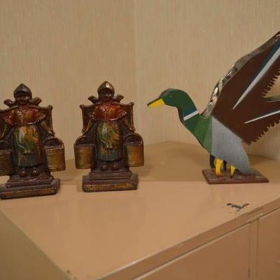 Metal Bookends and Custom Metal Duck Holder