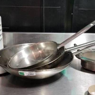 3 Stainless Steel Fry Pans