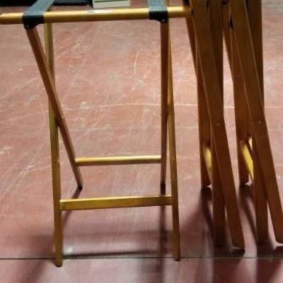 3 Wood Tray Stands