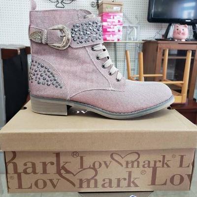 Pink Glitter Boots Size 8