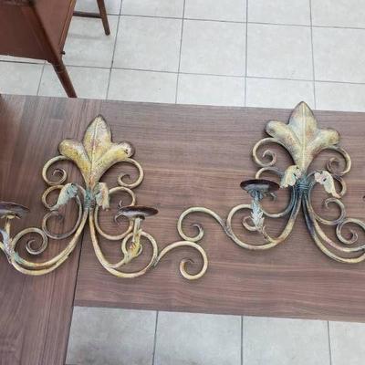 Wrought Iron Wall Decor Candle Holders