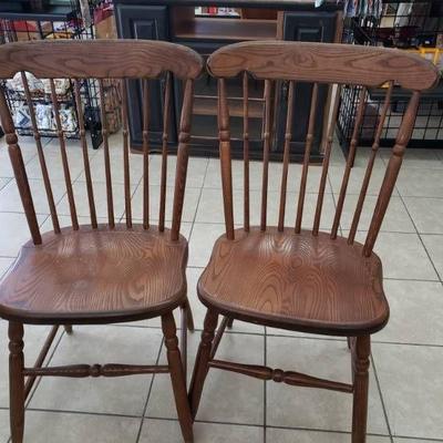2 Matching Wooden Chairs