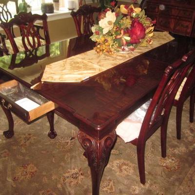 Century Claridge Stunning Dining Room Table and Seating Kindel Furniture Wi... 
