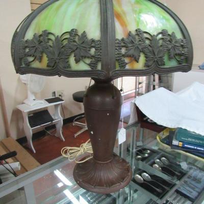 Miller Lamp Co. Slag Glass Panel Lamp