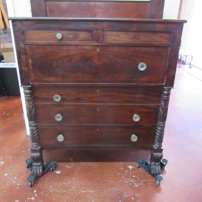 Mid 1800's Empire Clawfoot Tall Chest