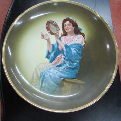 Gypsy with Tamborine Porcelain Bowl
