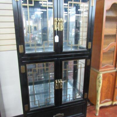 Oriental style china cabinet