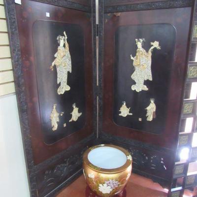 Chinese Rosewood Large 2 Panel Screen