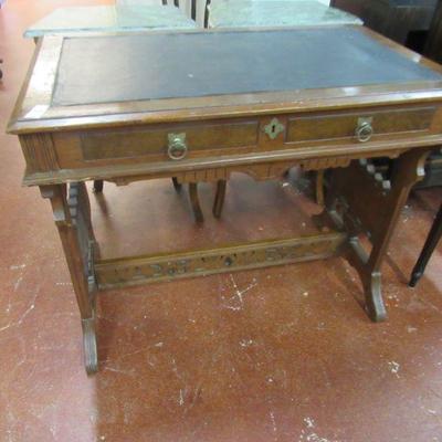 Victorian Leather Top Writing Desk