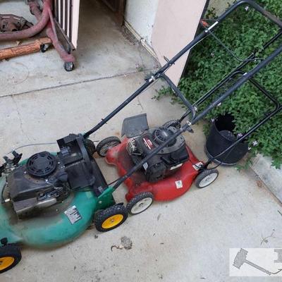 2505: 2 Gas Lawn Mowers, MTD 300E with 20