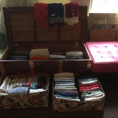 Assorted Sweaters in Cedar Lined Trunk/Chest