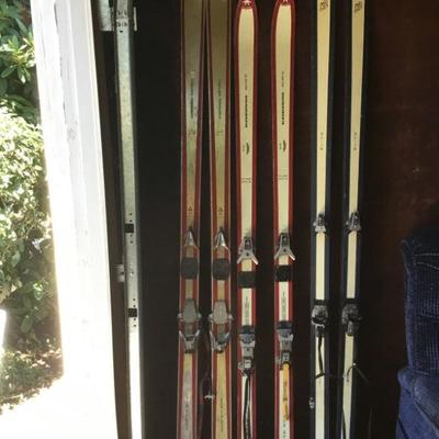 Vintage Downhill Skis (Fischer President Steel, KNEISSL, K2 Elite)
