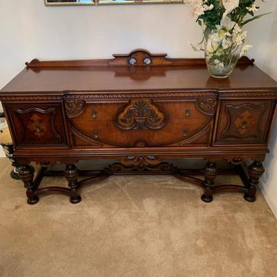 West End Furniture Co. antique buffet approximately 100 years old in excellent condition. Measures 72 x 23 x 38