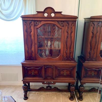 West End Furniture Co. antique china cabinet approximately 100 years old in excellent condition. Measures 42 x 17 x 72