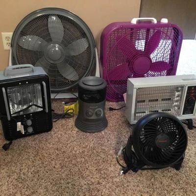 Assorted Fans and Heater Lot