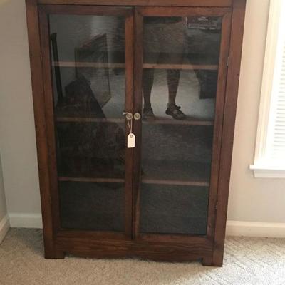 Heart Pine 2 glass Door Bookcase (Mission Style) - 38