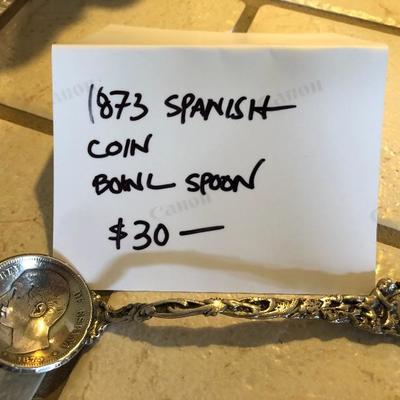 1873 Spanish Coin Bowl Spoon
