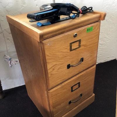 -- Wood 2-Drawer File Cabinet - $40 - (16W  17D  28H)