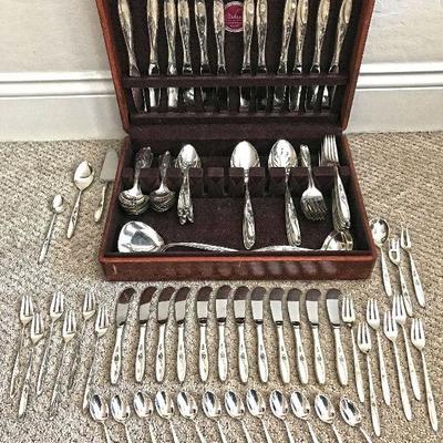 "Rose Solitaire" by Towle Sterling Silver flatware set for twelve (12) Service. 126 Pieces!! Twice the amount of pieces of any...