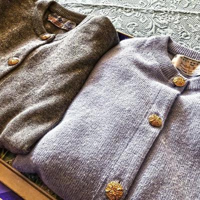 Ballantyne cashmere sweaters. $30 each.