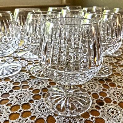 Discontinued Waterford crystal Kylemore brandy balloon glasses x 12. Estate sale price: $30 each