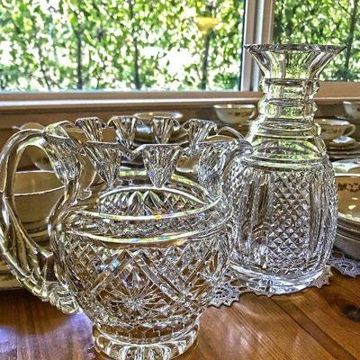 Waterford crystal water pitcher @ $125 and Waterford crystal Hibernia open water bottle @ $100. Both of these items are very rare and...
