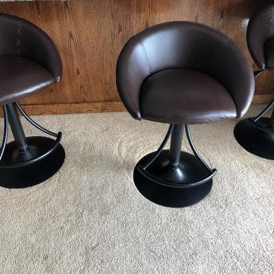 3 low bar stools