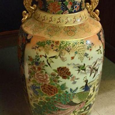 Lg Asian Inspired Vase