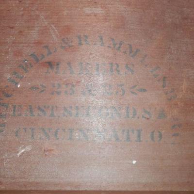 markings on Victorian dresser