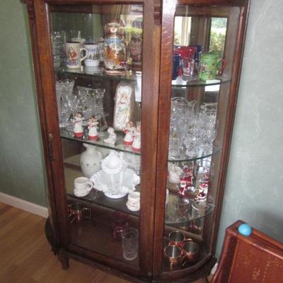 Oak Antique Curio Cabinet  