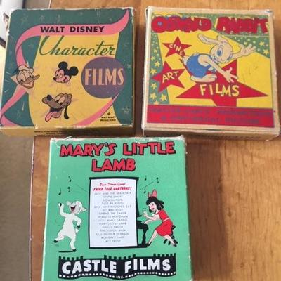 Collection of both 16mm and 8mm cvintage cartoons