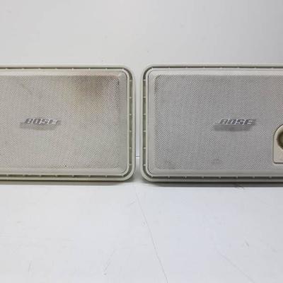 Lot of 2 white Bose speakers