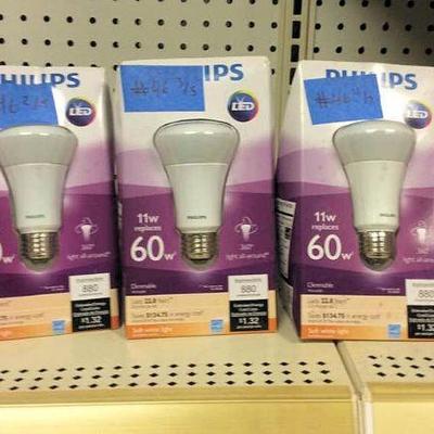 KHH046 Five Philips 22 Year Light Bulbs