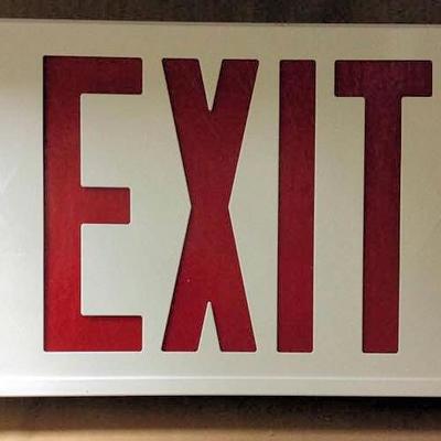 KHH069 Three Lighted Exit Signs