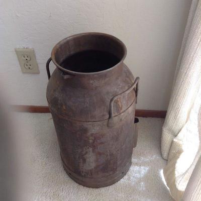 copper milk pail