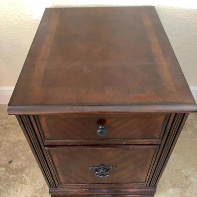 Matching 1+1/2 Drawer Wood File Cabinet - $30 - (17-1/2W  22D  24H)