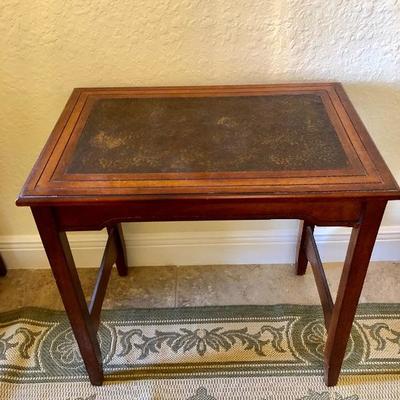 Wood Occasional Table w/Carved Top - $125 - (16W  24L  24H)