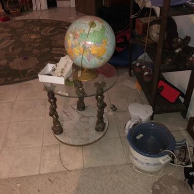 Table and globe 
