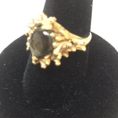 14kt Gold Black Sapphire Ring