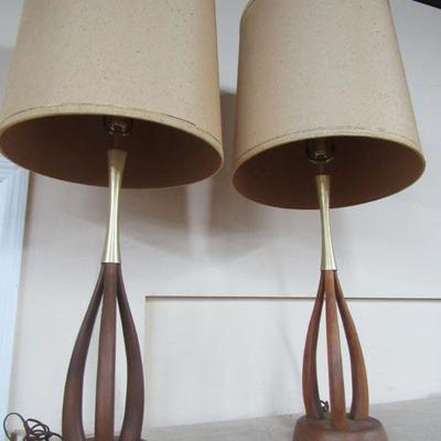 Pair of mid century modern lamps