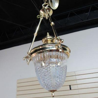 Brass Glass Shade Ceiling Lamp