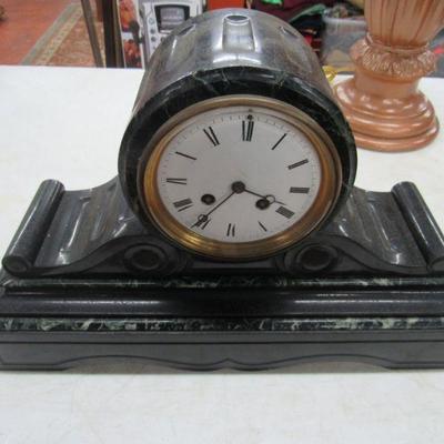 French Scroll Slate/Marble Mantle Clock