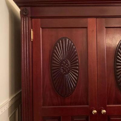 Mahogany Coat Closet with Medallion