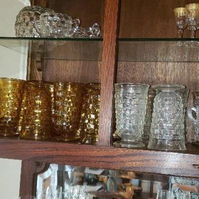 Vintage Amber Fostoria Tea Goblets, Indiana Glasses