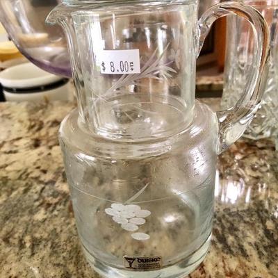 Duiske Irish Handcut Bedside Pitcher and Glass