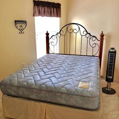 Iron w/Wood Posts Queen Headboard - $50 - (63W)