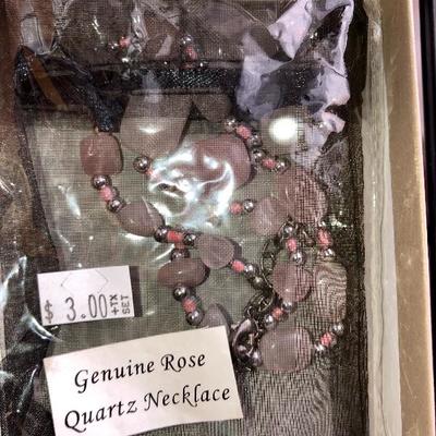 Genuine Rose Quartz Necklace